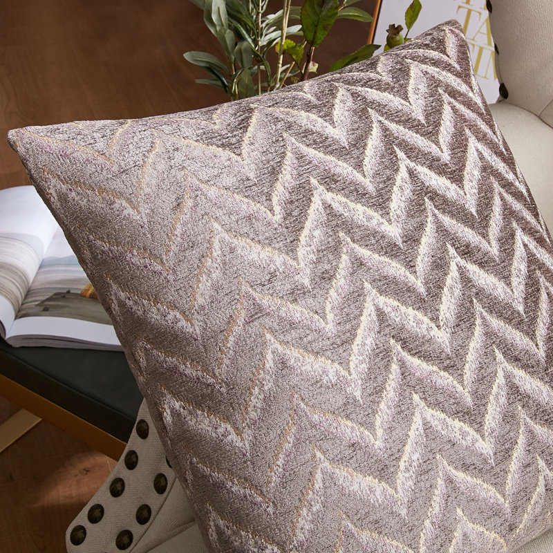 Arusha Chevron Pillow Cover, Light Brown