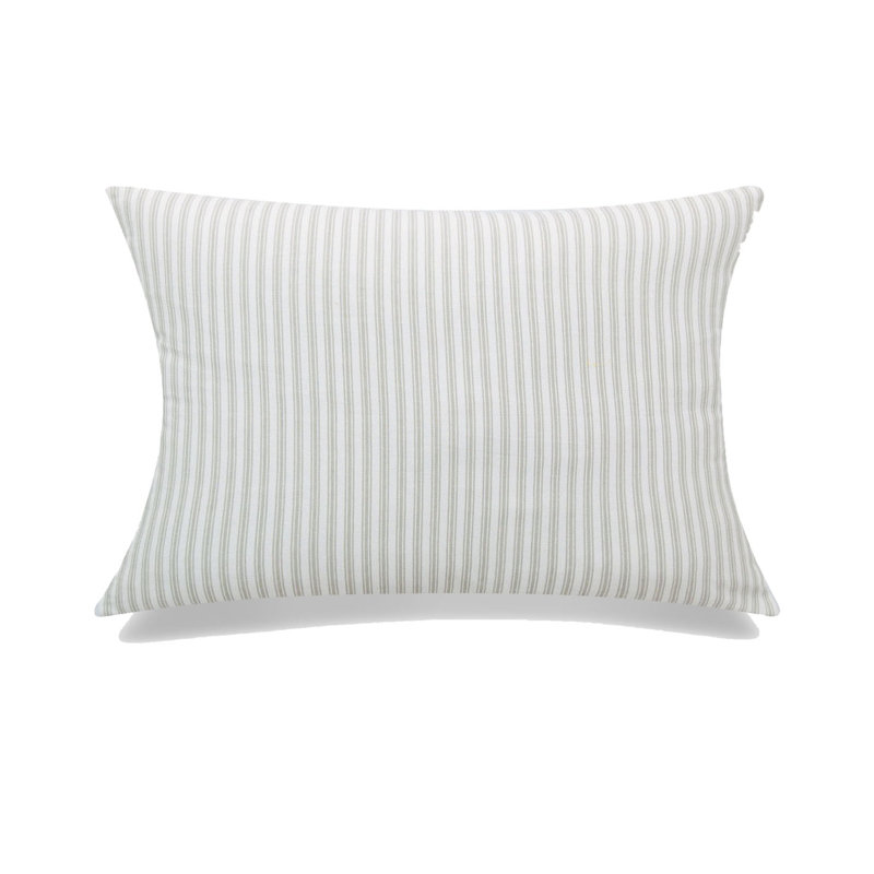 Housse de coussin Michael Penney, Grège rayé, Plumes