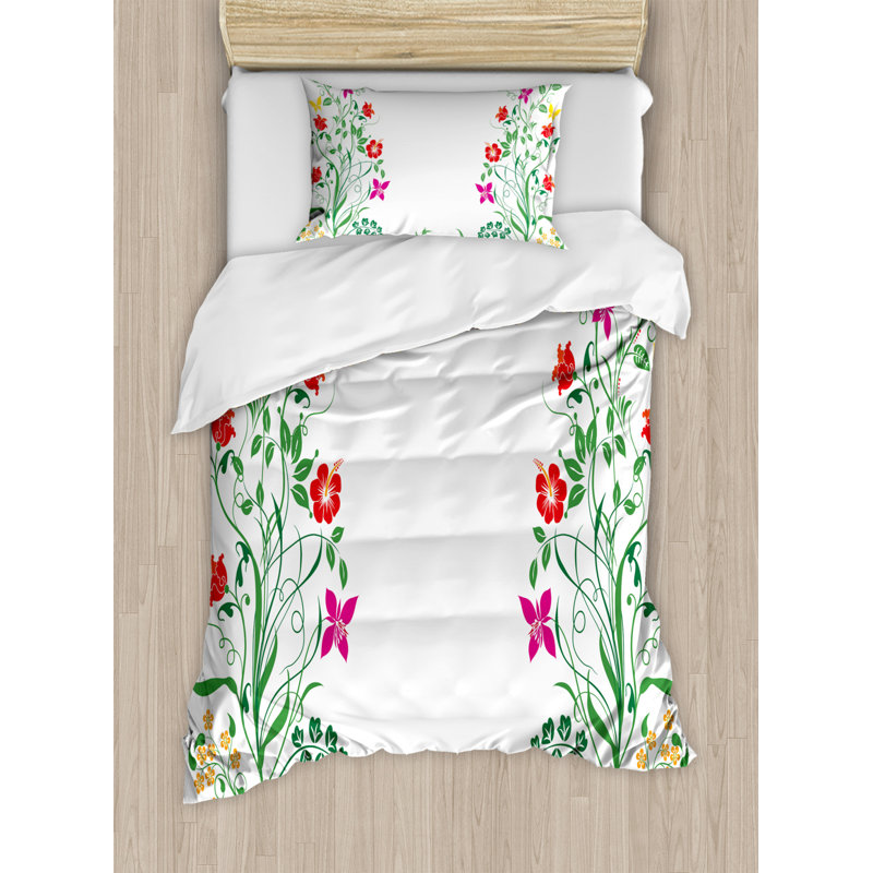 French Country Polyester Floral Duvet Cover