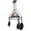 Moose at Lake Handcrafted Hanging Pot Rack-124968229