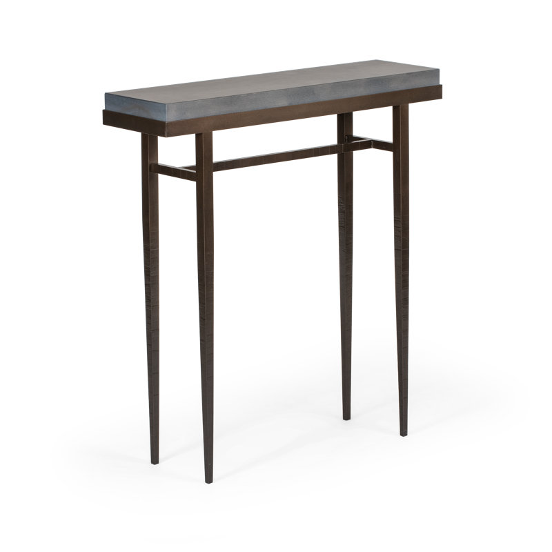 Wick Console Table, Bronze, 32" H x  30" W x 8.5" D, Gray