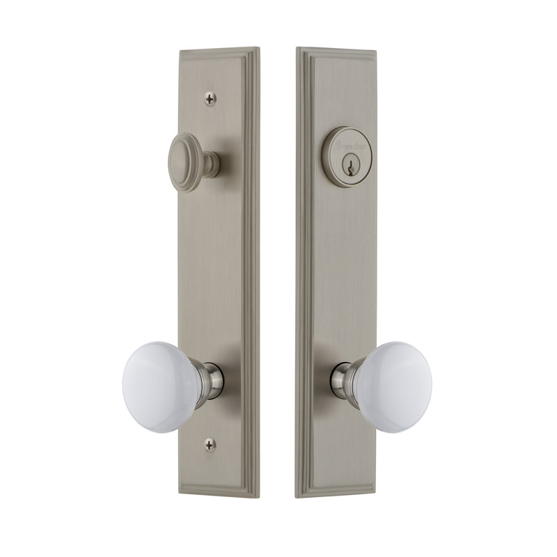 Ensemble d'entrée haut Carré, 2,375 po, Nickel satiné