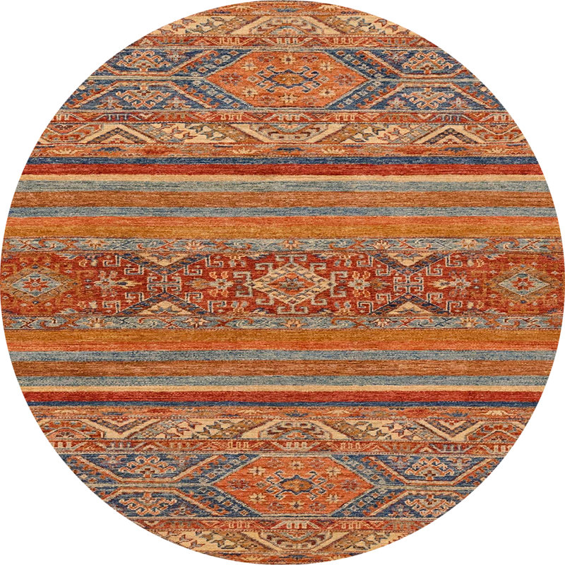 Abstract Indoor Rug, Round 5'