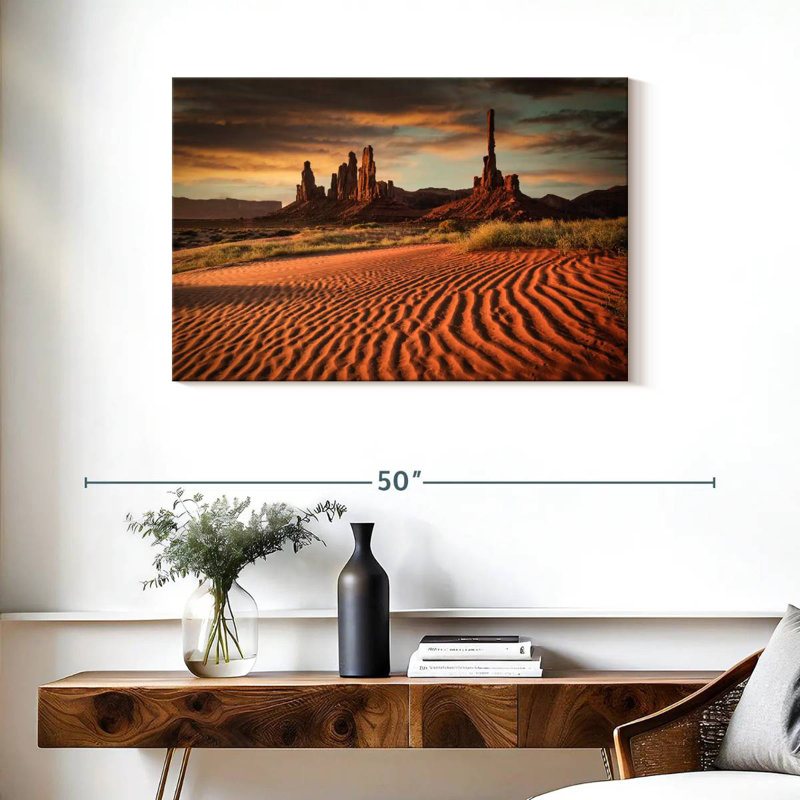 Alvord Sunrise Over Totem Pole In Monument Valley, 24" H x 36" W