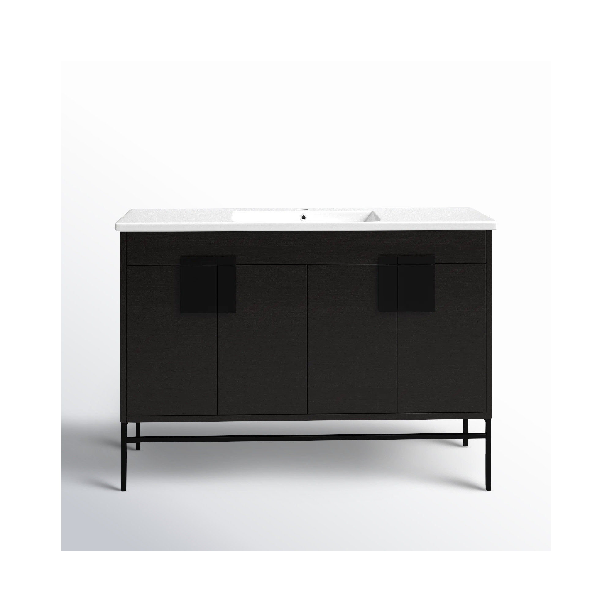 Maisie 48'' Single Bathroom Vanity, Black, Black