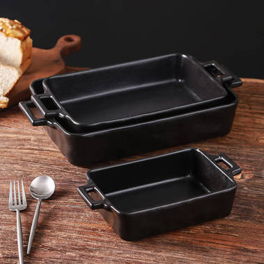 Ceramic Bakeware Set, Casserole Baking Dish Ceramic 3 Piece