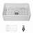 White Farmhouse Sink, 30" Kitchen Sink Apron-Front White Ceramic Reversible Single Bowl Kitchen Farm Sinks