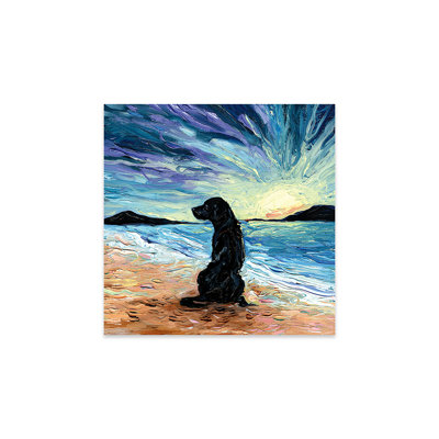 Beach Days - Black Labrador par Aja Trêves