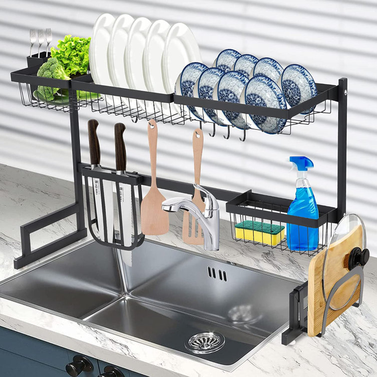 Large Stainless Steel 2 Tier Dish Rack Lghm