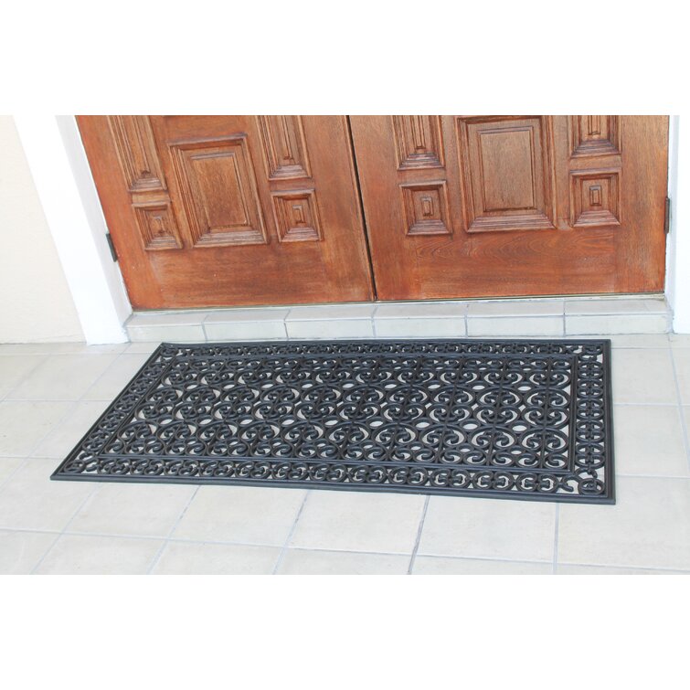 A1hc 100% Pure Rubber Monogrammed Front Door Mat 24 x39 Doormat, Indoor/ Outdoor Use - K