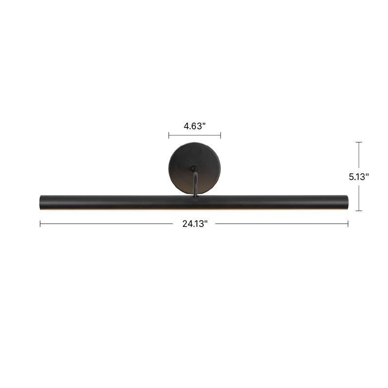 Slender 24-in Black Dimmable LED Wall/Picture Light, Black