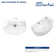 16.5" L x 11" W Oval/Rectangular White Ceramic Wall Mount Bathroom Sinks with Right Faucet Hole and Overflow