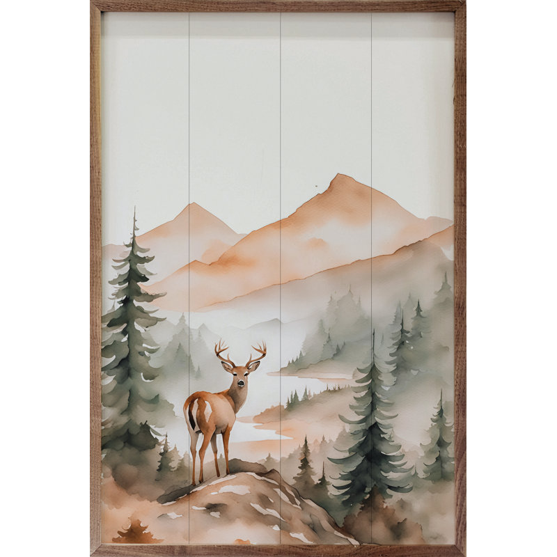 Deer In The Mountains, 80" H x 24" W x 1" D