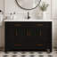 Meuble-lavabo 48 po avec lavabo en céramique - Armoire de rangement à fermeture en douceur pour salle de bain moderne-1130047352