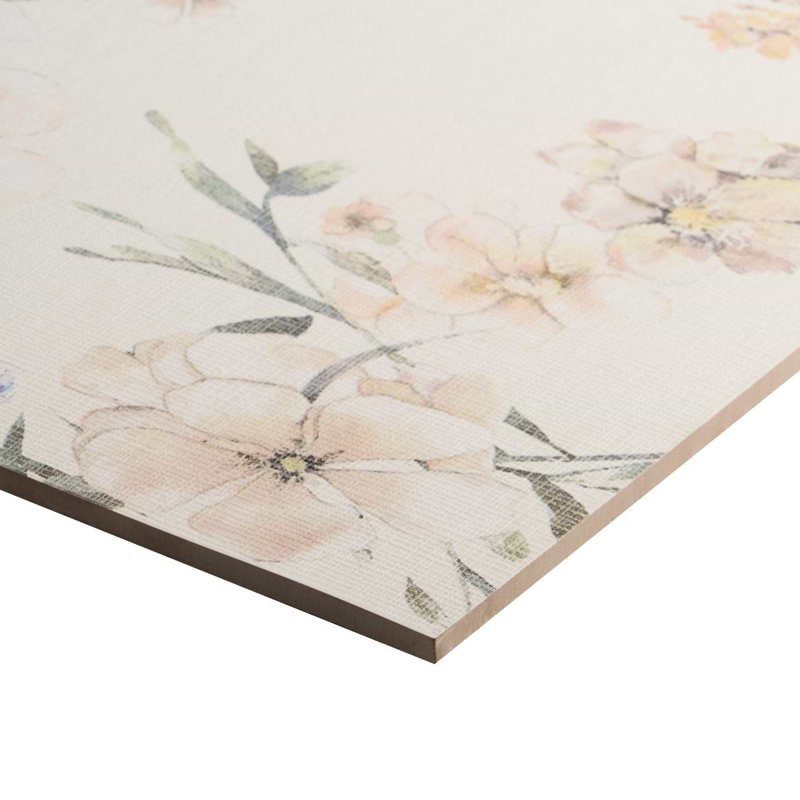 Wakana 24x48 Artisan Decor Matte Porcelain Tile, Spring White
