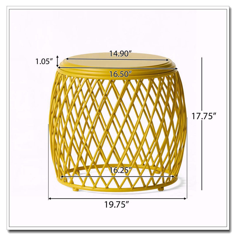 Table d'appoint 19,75, Jaune