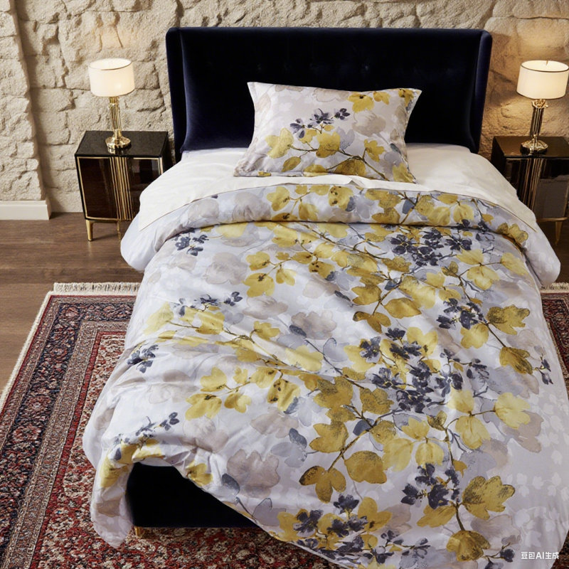 Yellow Comforter & Sheet Set, 10-Piece Bedding, Twin Bedspread + Pillowcases