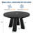 Round Dining Table for 4, Farmhouse Kitchen Table with Sturdy Pedestal for Dining Room, Kitchen, or Living Room-1390631898