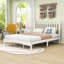 Lit plateforme rétro en bois avec tête de lit en forme de gourde-486296560-490590130