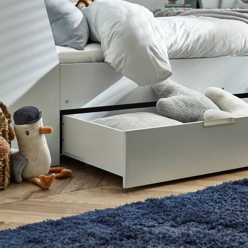 Keck Single (3') Cabin Bed with Storage Included, White