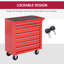 WFX Utility Lancaster 69cm W 170L Steel Deck Box with Wheels in Red