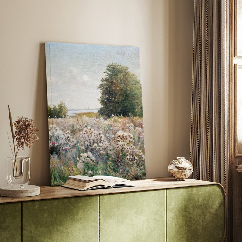 Peinture sur toile encadrée, H 28 po x l 19 po