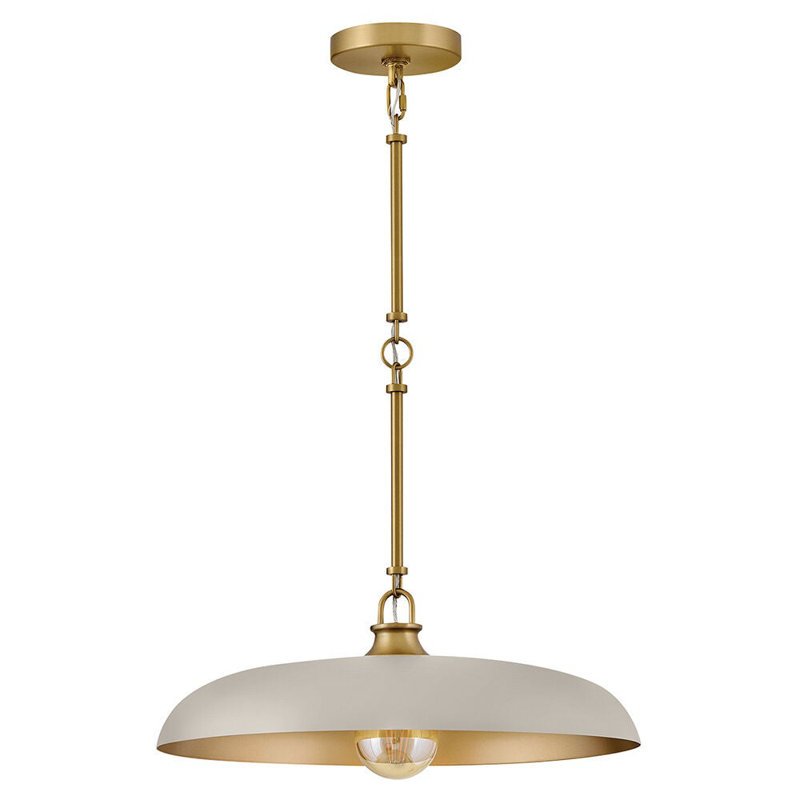 Sadie 1 - Light Steel Chandelier, 6.25" H x 18" W x 18" D, Light Taupe