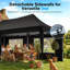 Quictent 3x6m Commercial Pop Up Gazebo with Sloped High Peak, Heavy Duty Event Shelter with Church Window Sides for Backyard, Parties, Vendor Booths-Grey-125331250