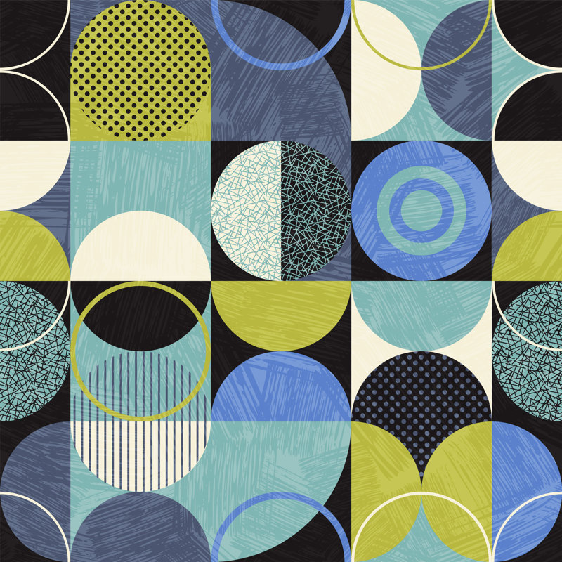 Abstract Geometric Modern Pattern by Teddyandmia - Wrapped Canvas Print, 30cm H x 30cm W x 3.8cm D