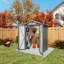 5X3 FT Metal Outdoor Storage Shed, Tool Shed With Lockable Door Compact Metal Tool Shed For Garden, Backyard, Patio-124385917