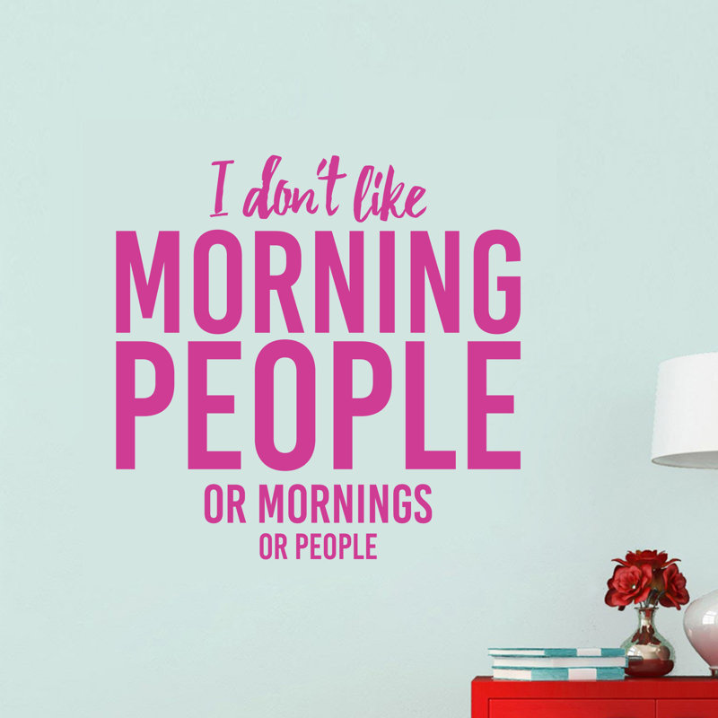 Décalcomanie murale i not like people people, Rose vif