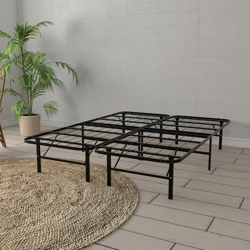 Sommier plateforme noir Omne Steel, Lit simple