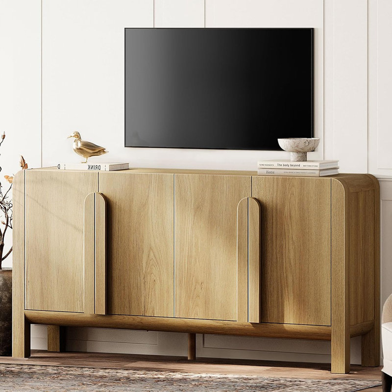 Buffet incurvé 63 "- Noyer clair