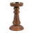Ribbed Mango Wood Pillar Candle Holder For Home Decor - Sculptural Decorative Accent For Dining Room Tabletop Or Coffee Table - 7.5", Brown & Tan-791002009