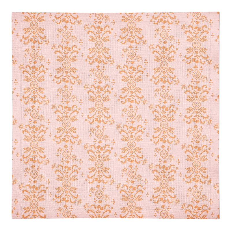 Alayzia Floral Square Napkin, Orange