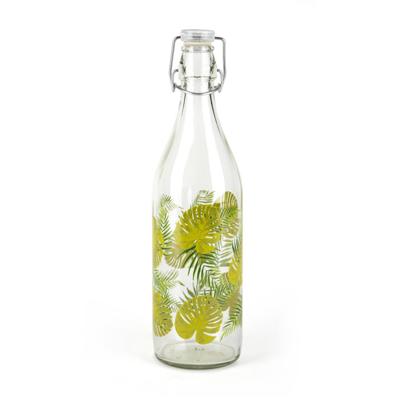 Excelsa Foliage 1000ml Glass Water Bottle