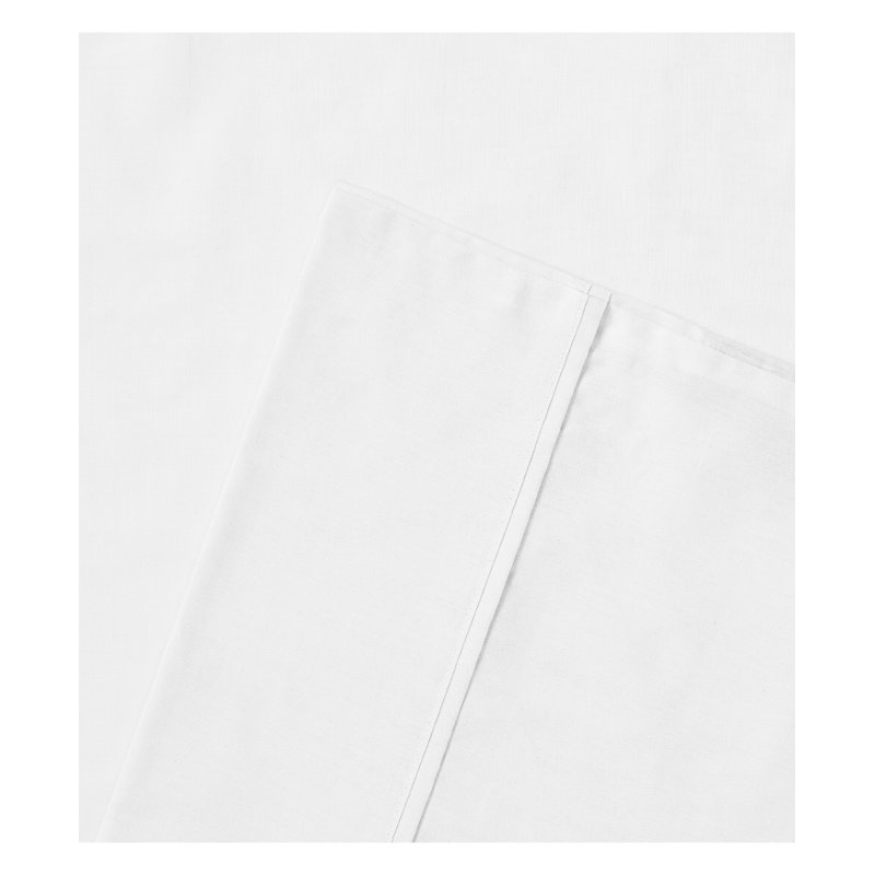 Ensemble de draps 100% coton 200 fils 200 fils, Double, Blanc