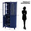 Garde-manger autoportant de 72 po Ellerby avec portes en verre et tablettes réglables-528598553