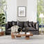 Canapé rembourré en tissu de 80 po avec coussins décoratifs et housse lavable Castina-450013106