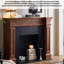 Nordic mid-century style solid wood decorative fireplace-501070591