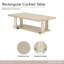 Lotus Bay Rectangular Cocktail Table - Sand