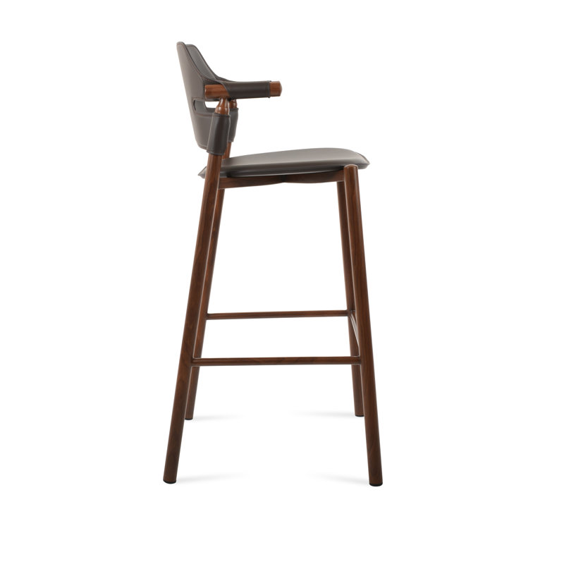 Genoa Mw Stool, Brown, Counter Stool (26” Seat Height)