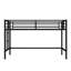 Lit mezzanine classique simple de conception minimaliste avec garde-corps pour enfants, noir