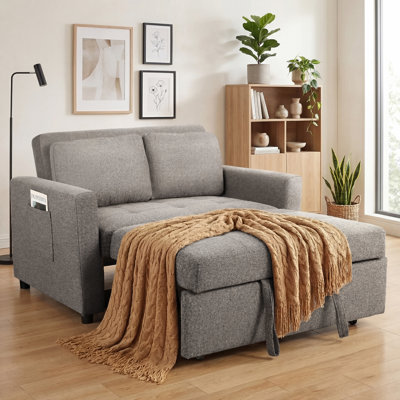 Vadims Upholstered 48.5'' Reclining Sleeper Sofa