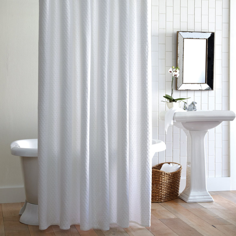 Natural Cotton Elegant Shower Curtain