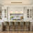 3-Light Modern Classic Fabric Linear Pendant Light-723575776