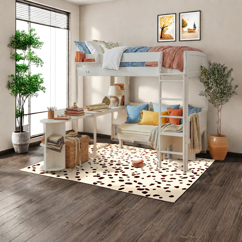 Space Saving Beds Solid Wood Full Loft Modern Desk Sofa For Home