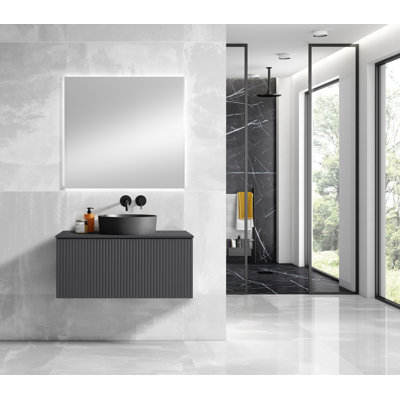 Aleemah 32'' Single Bathroom Vanity with Ceramic Top