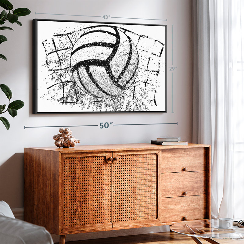«Grunge Volleyball Canvas Print», H 29 po x l 43 po