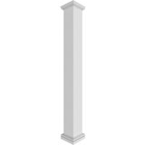 Craftsman Classic, Square Non-Tapered, Smooth PVC Column Kit, Tuscan Capital & Tuscan Base